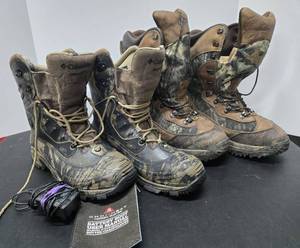 lot 334 image: 2 Very Nice Pair of Mens Winter Boots - Size 11.5 & 12 - Columbia & Cabelas