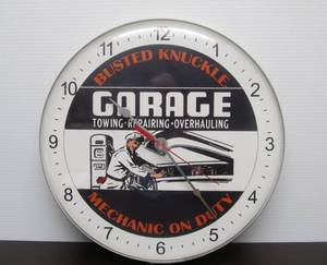 lot 427 image: Vintage Busted Knuckle Garage Wall Clock 14
