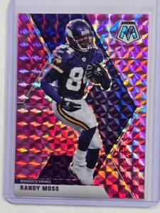 lot 14 image: Randy Moss 2020 Panini Pink Mosaic Prism Football Card No. 133