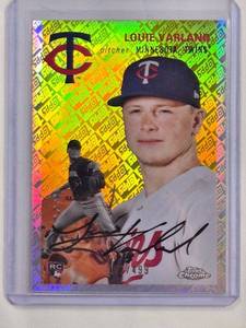 lot 44 image: Louie Varland Rookie 2022 Topps Chrome Gold No. 115 Numbered #162499