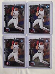 lot 50 image: Lot of 4 Max Kepler Rookie 2016 Bowman No. 147