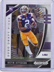 lot 52 image: Justin Jefferson Rookie  2020 Panini Prizm Draft Picks No. 126