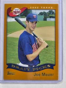 lot 56 image: Joe Mauer Rookie 2002 Topps Draft Picks No. 622