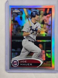 lot 78 image: Joe Mauer 2012 Topps Chrome Refractor No. 50