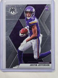 lot 92 image: Justin Jefferson Rookie 2020 Panini Mosaic No. 209 Football Card