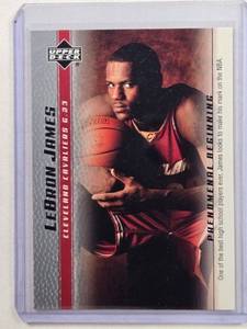 lot 98 image: LeBron James Rookie 2004  Upper Deck Phenomenal Beginning No. 10