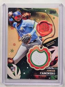lot 102 image: Junior Caminero Rookie Relic Card - 2024 Topps No. RC-JC