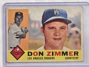 lot 104 image: Don Zimmer Vintage 1960 Topps #47