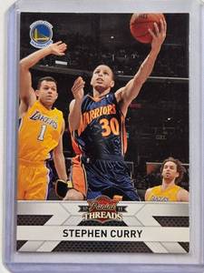 lot 115 image: Stephen Curry 2nd Year 2010 Panini Threads No. 117