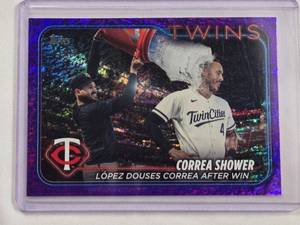 lot 118 image: Correa Correa 2024 Topps Purple Foilboard  No. 155, Numbered 512799