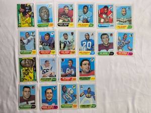 lot 120 image: Lot of 20 Vintage Topps NFL Cards from 1968 - Including Alex Karras