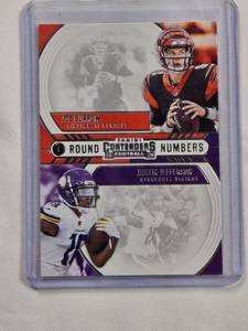 lot 132 image: Joe Burrow and Justin Jefferson Dual Rookie Card Panini Contenders 2020 No. RN-BJ