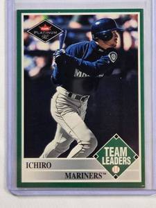lot 142 image: Ichiro Suzuki Rookie 2001 Fleer  Platinum Team Leaders No. 436