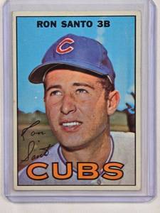 lot 150 image: Ron Santo 1967 Vintage Topps Baseball Card No. 70
