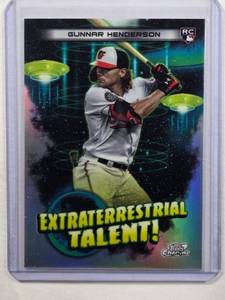 lot 193 image: Gunnar Henderson 2023 Rookie Refractor Extraterrestrial Talent No. ET-6