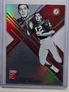 lot 196 image: Joe Namath 2017 Panini Elite No. 52, Numbered 3349