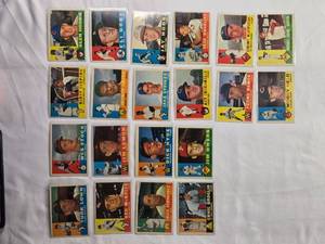 lot 200 image: Lot of 20 Vintage Topps Baseball Cards from 1960