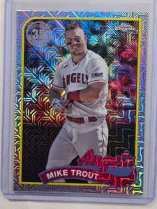 lot 205 image: Mike Trout 2024 Topps Chrome Refractor No. 2T89C-100