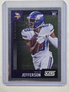 lot 207 image: Justin Jefferson Rookie 2020 Panini Chronicles Score Football No. 449