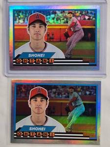 lot 213 image: Lot of 2 Shohei Ohtani Foil Cards - 2021 Topps No. 89BF-1