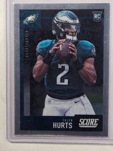 lot 216 image: Jalen Hurts 2020 Panini Rookie Chronicles Score No. 457