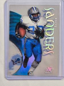 lot 227 image: Barry Sanders 1999 Fleer Skybox eX No. 30
