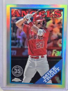 lot 228 image: Mike Trout 2023 Topps Chrome 35th Anniversary Card No. 88CU-2