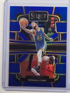 lot 246 image: Stephen Curry 2023-24 Panini Select Blue Silver Concourse No. 56