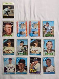 lot 255 image: Lot of 13 Vintage Minnesota Twins Baseball Cards from the 1960s