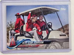 lot 272 image: Shohei Ohtani Rookie, Mike Trout, Justin Upton Next Stop Stardom No. US158 Update Series