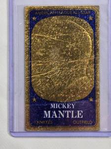 lot 273 image: Mickey Mantle 1965 Vintage Topps Embossed No. 11