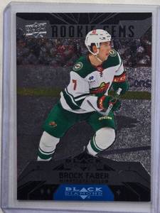 lot 274 image: Brock Faber Rookie Black Diamond 2023-24 Upper Deck Rookie Gems No. BD-37