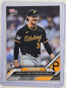 lot 276 image: Paul Skenes Rookie Limited Print Run 2024 Topps Now No. 770