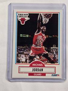 lot 291 image: Michael Jordan 1990 Fleer No. 26