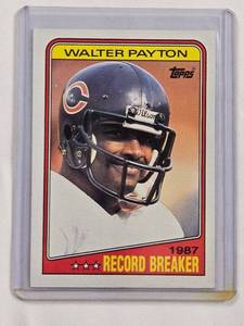 lot 307 image: Walter Payton 1988 Topps 1987 Record Breaker No. 5