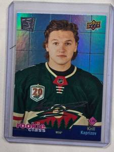 lot 313 image: Kirill Kaprizov 2021 Upper Deck Rookie Class No. RC-1
