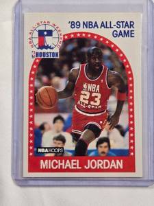 lot 319 image: Michael Jordan 1989 NBA Hoops All-Star Game Card No. 21