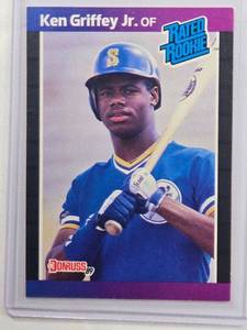 lot 323 image: Ken Griffey Jr. Rookie 1989 Donruss Rated Rookie Baseball Card #33