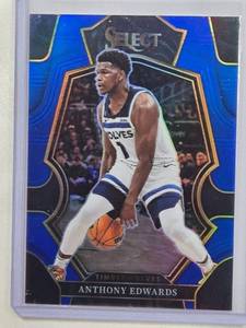 lot 327 image: Anthony Edwards Rookie Blue Prizm Panini Select  Card No. 146