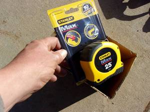 lot 66 image: 4- Stanley 25 Tape Measures (UNUSED)