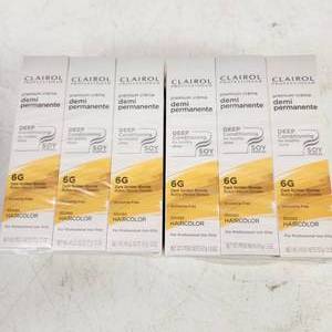 lot 7 image: Lot Of Twelve Clairol Professional Haircolor 6G Dark Golden Blonde Ammonia Free