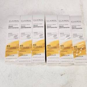 lot 9 image: Lot Of Twelve Clairol Professional Haircolor 6G Dark Golden Blonde Ammonia Free