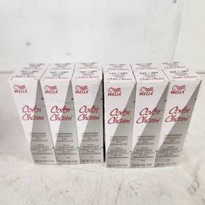 lot 14 image: Lot Of Twelve New Wella Color Charm Black Cherry 3673RV Permanent Gel Haircolor