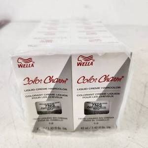 lot 17 image: Lot Of Twelve New Wella Color Charm Liquid Creme Haircolor Medium Beige Blonde 7NG