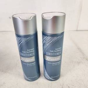 lot 18 image: Lot Of Two New Xfusion Keratin Hair Building Conditioner Adds Thickness To Thin Hair 8.4 Ounces Per Bottle