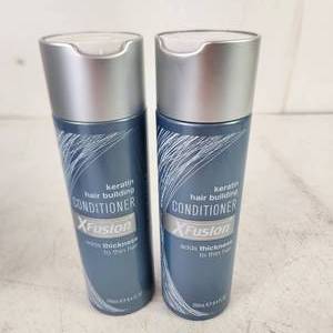 lot 19 image: Lot Of Two New Xfusion Keratin Hair Building Conditioner Adds Thickness To Thin Hair 8.4 Ounces Per Bottle
