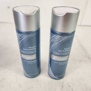 lot 21 image: Lot Of Two New Xfusion Keratin Hair Building Conditioner Adds Thickness To Thin Hair 8.4 Ounces Per Bottle