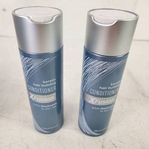 lot 22 image: Lot Of Two New Xfusion Keratin Hair Building Conditioner Adds Thickness To Thin Hair 8.4 Ounces Per Bottle