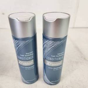 lot 23 image: Lot Of Two New Xfusion Keratin Hair Building Conditioner Adds Thickness To Thin Hair 8.4 Ounces Per Bottle