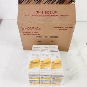 lot 45 image: New Case Of 36-2 oz Tubes Clairol Professional Premium Cream Demi Permanent Hair Color 6G